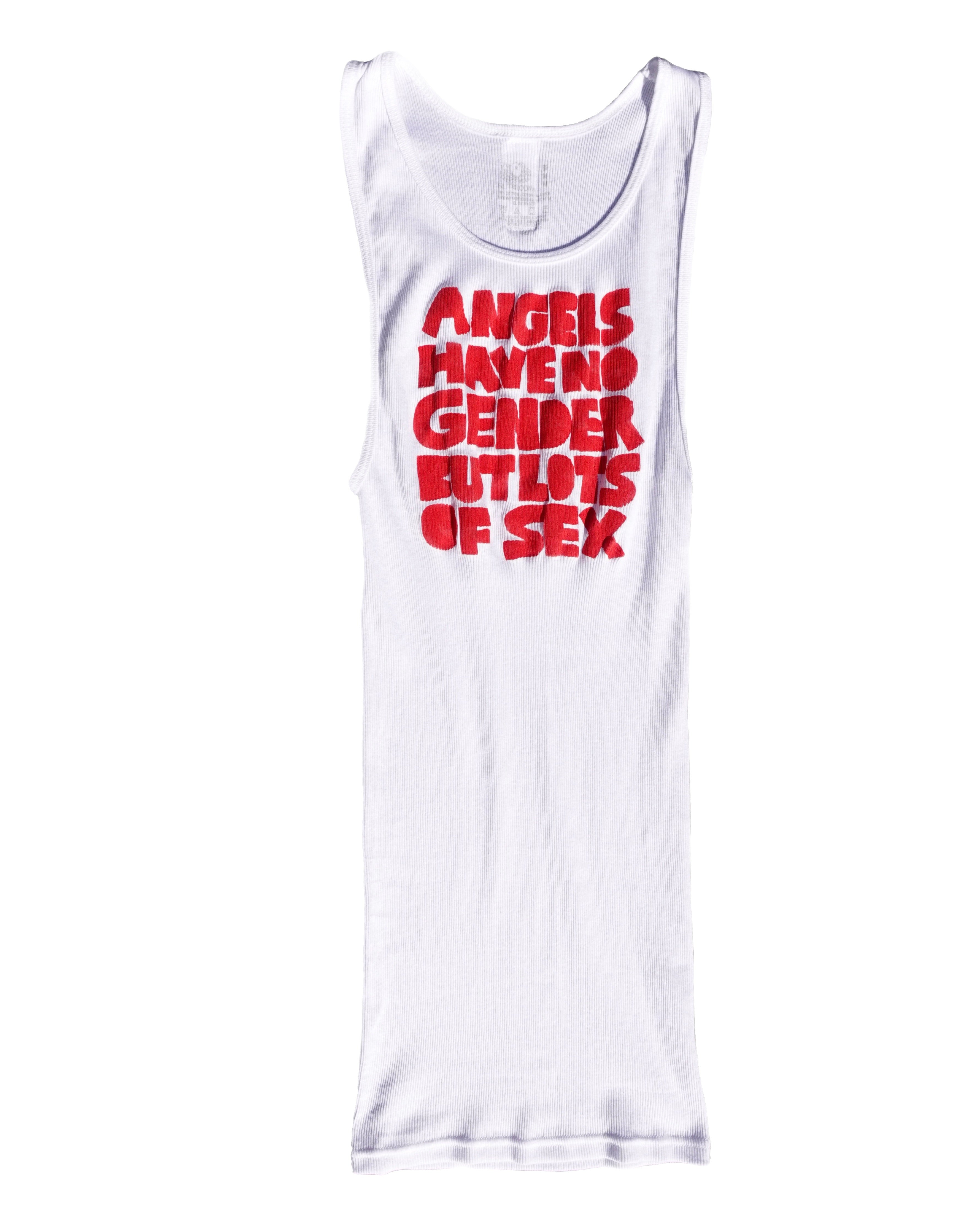 ANGELS HAVE NO GENDER BUT LOTS OF SEX drawn tank top – OFFICIAL REBRAND
