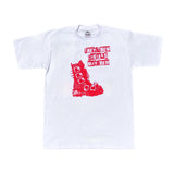 Mayhem Tee Red on White